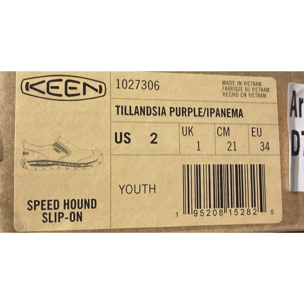 Keen Speed Hound Girls Size 2 Tillandsia Purple Hiking Slip On Shoes NIB